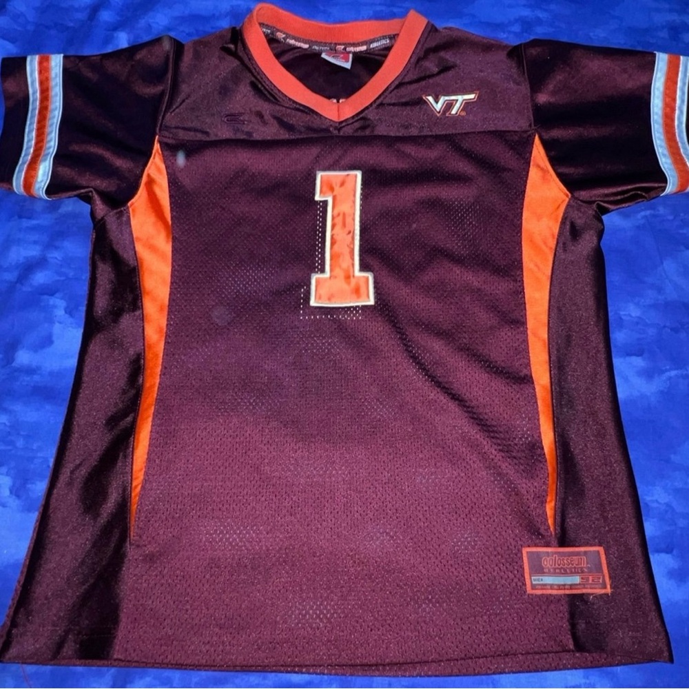 Colosseum Maroon and Orange Athletic Jersey